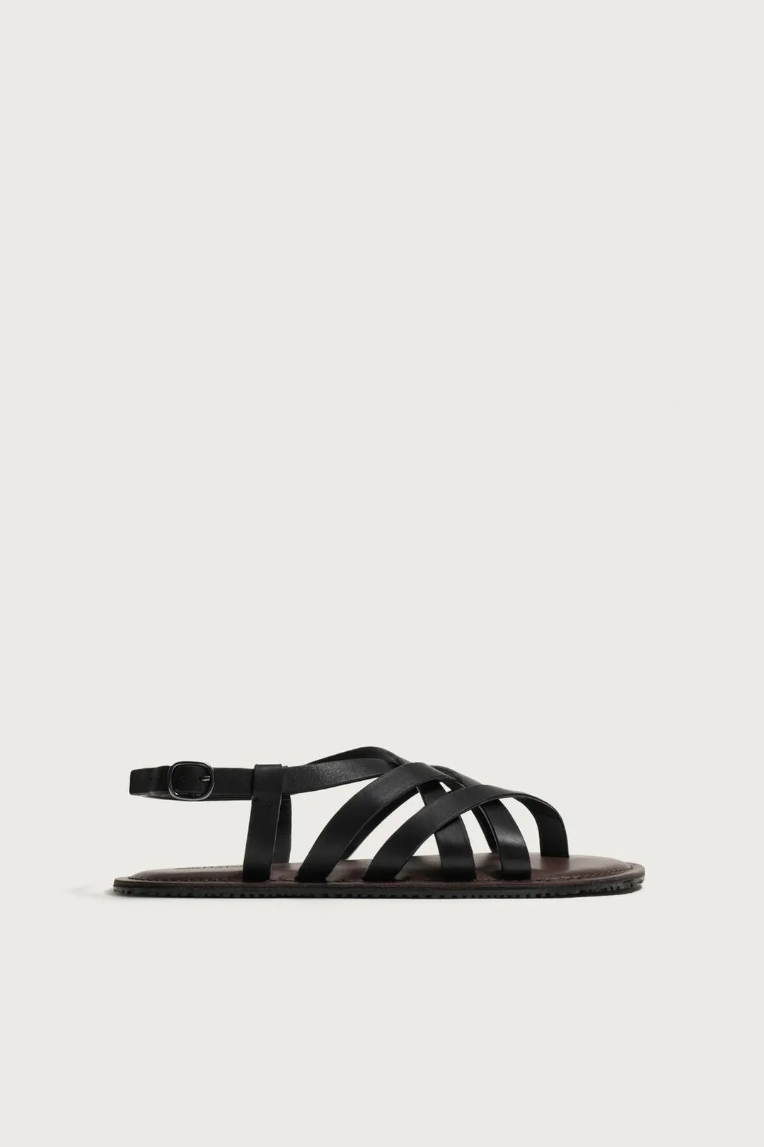 Сандалии из кожи с ремешками, Zara