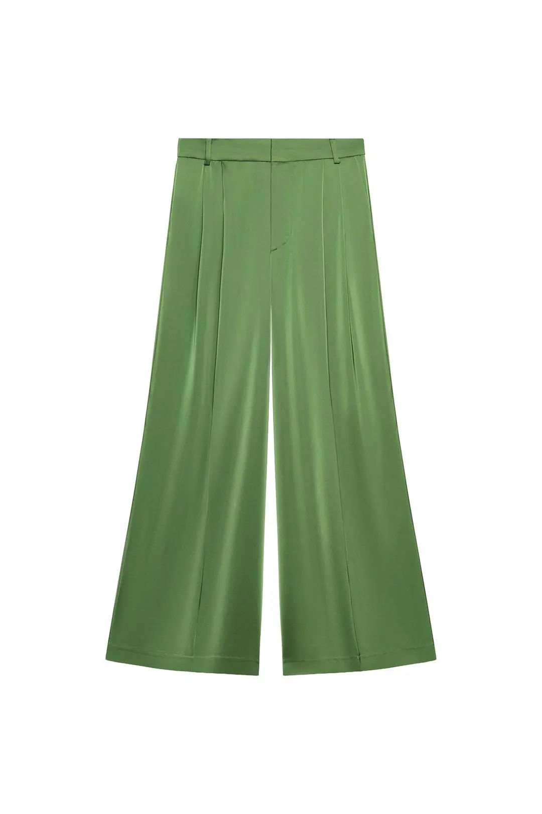 Брюки атласные плиссированные, Zara