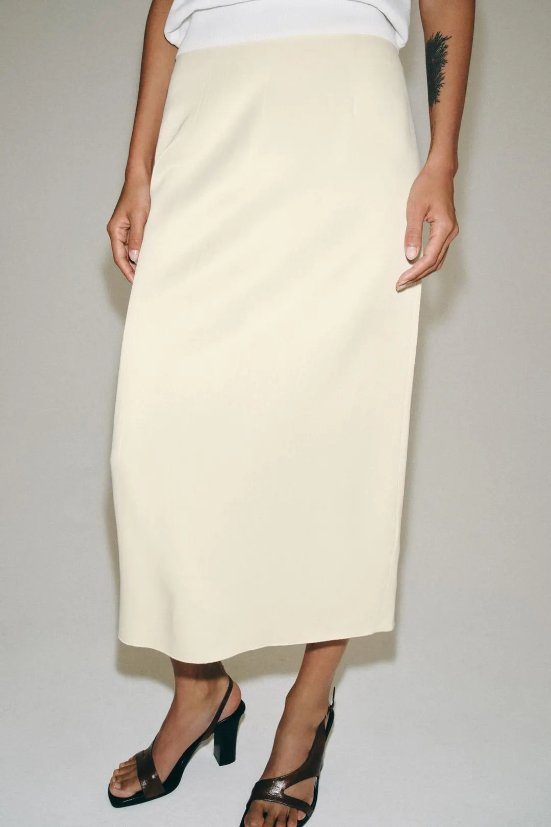 Юбка миди прямого кроя ZW Collection, Zara