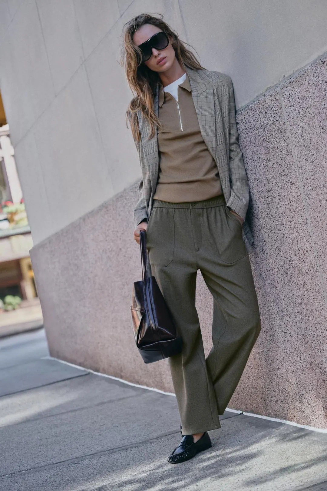 Брюки с эластичным поясом, Zara
