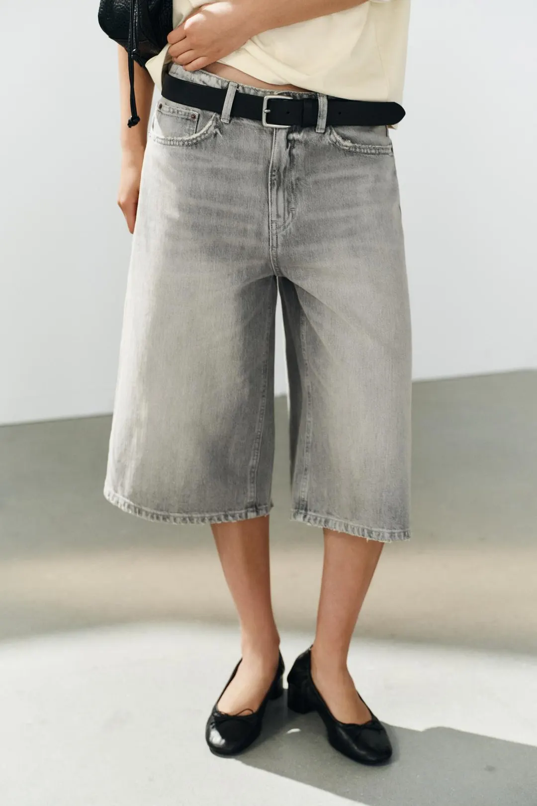 Шорты джинсовые TRF мешковатого кроя, Zara