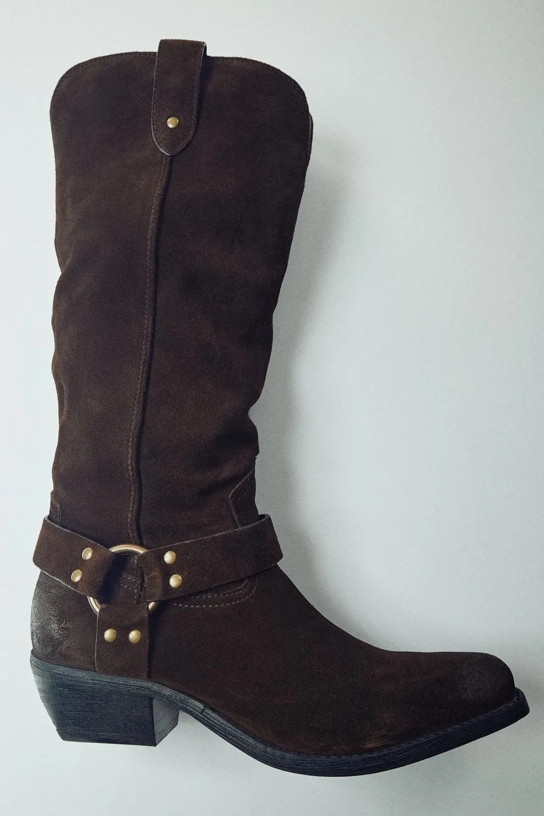Сапоги из спилка, Zara