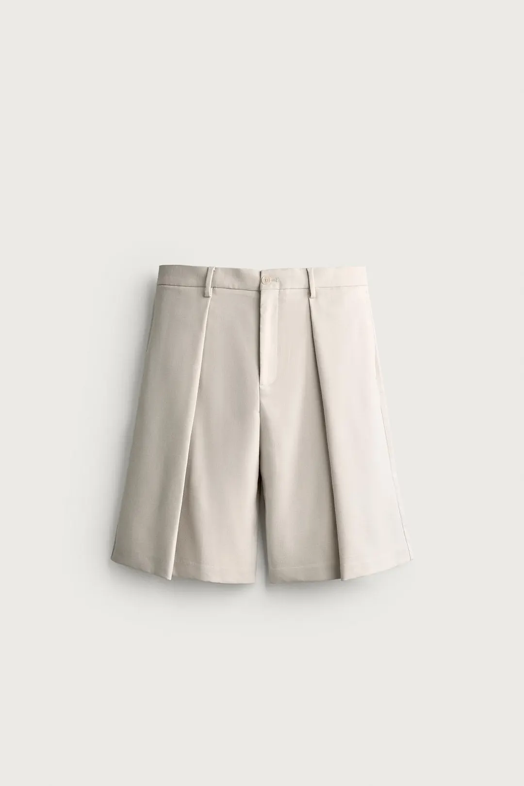 Шорты-бермуды со складками широкого кроя, Zara