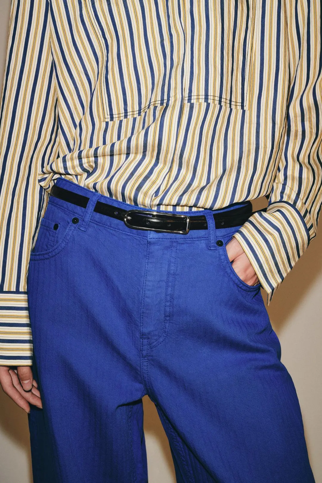 Узкий ремень из 100% кожи, Zara