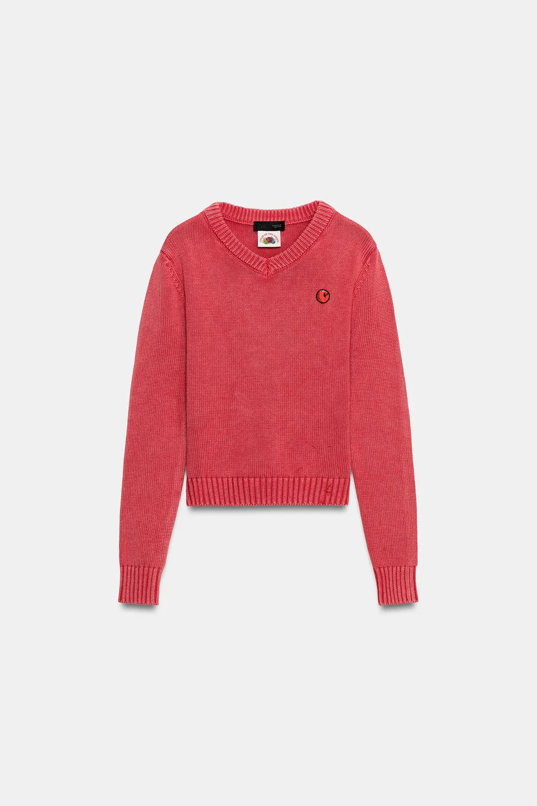 Вязаный свитер с V-образным вырезом Fruit of the Loom™, Zara