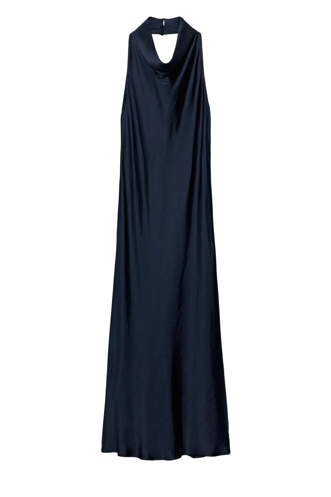 Атласное платье миди халтер ZW Collection, Zara