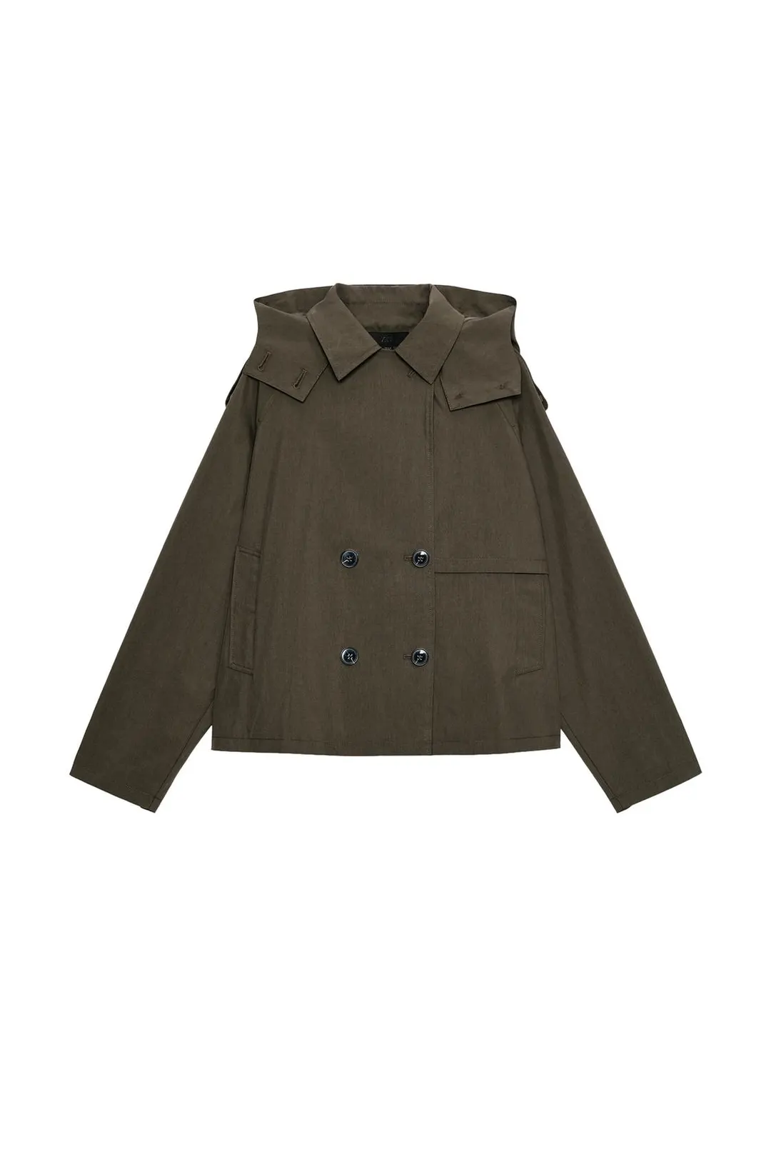 Короткий тренч с капюшоном, Zara