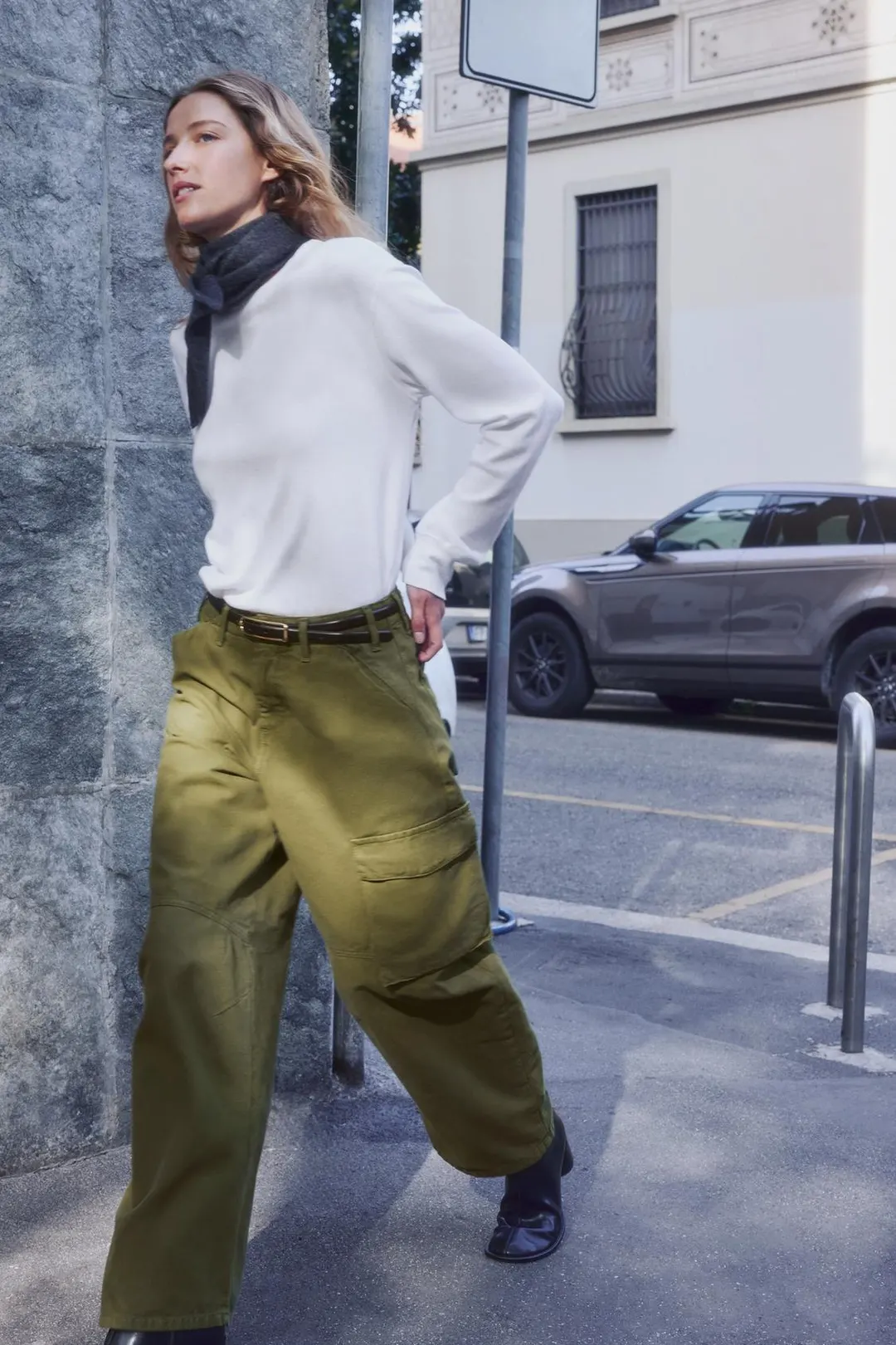 Узкий ремень из 100% кожи, Zara