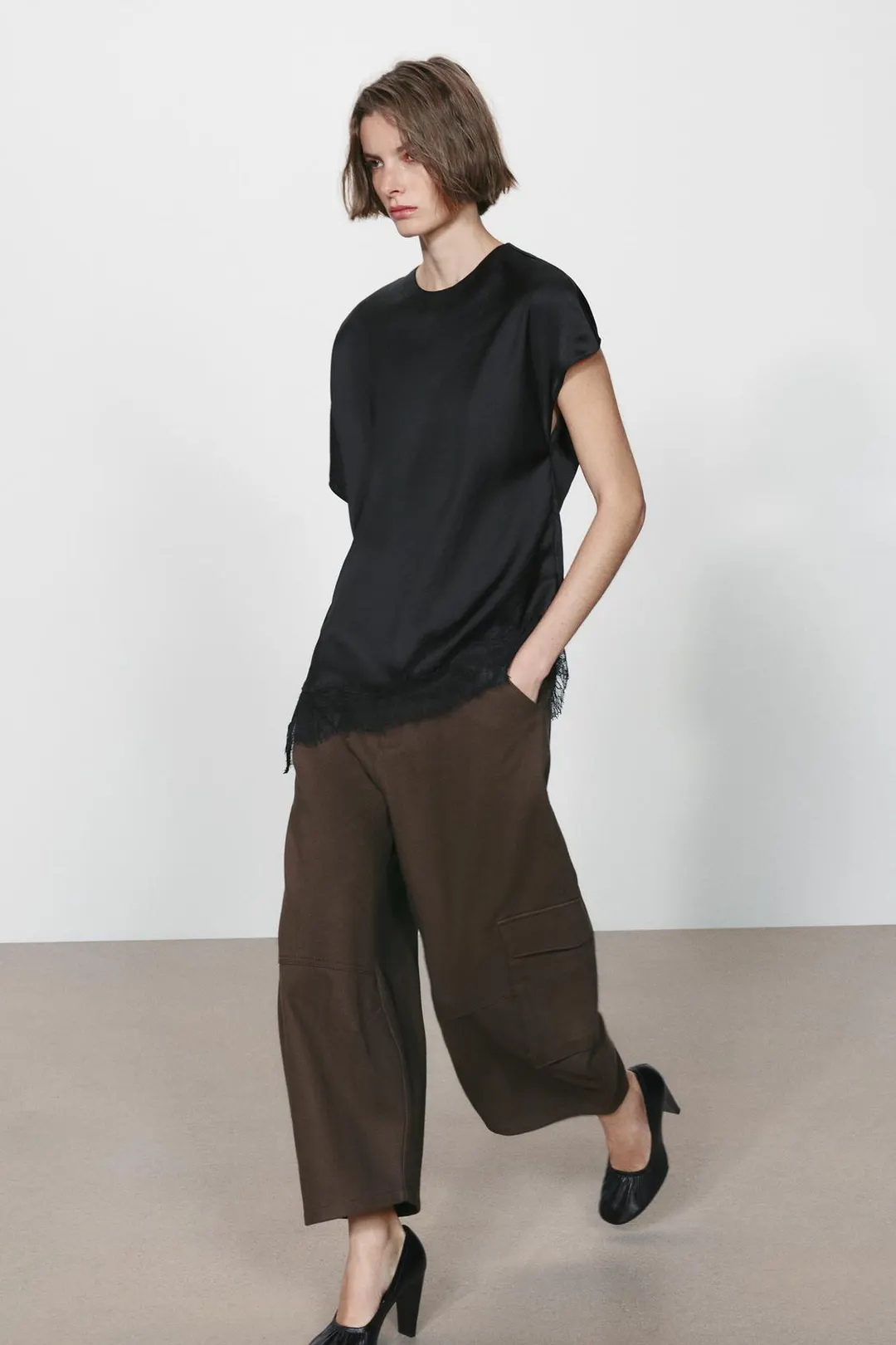 Кружевной топ ZW Collection, Zara
