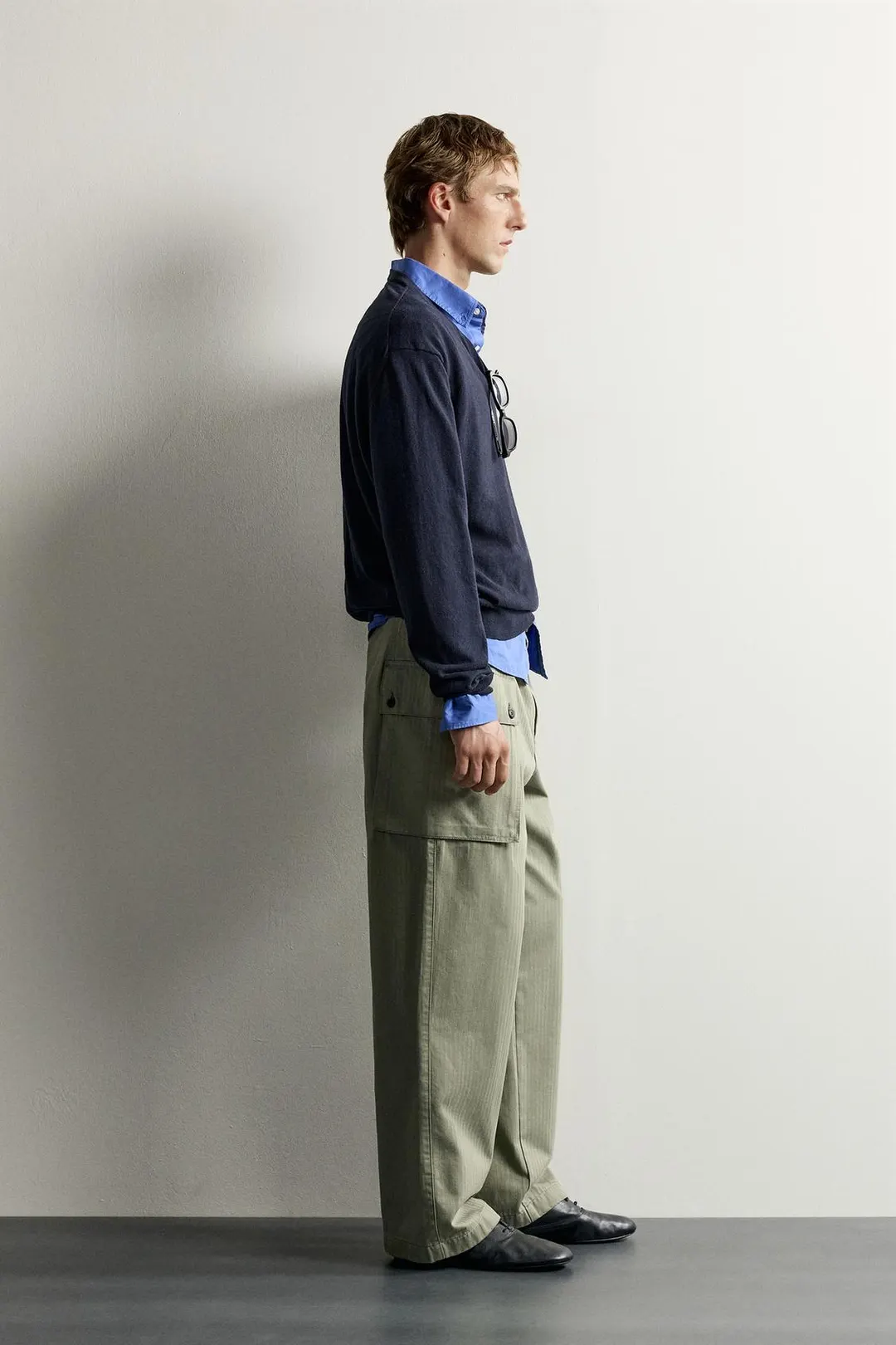 Брюки карго в елочку, Zara