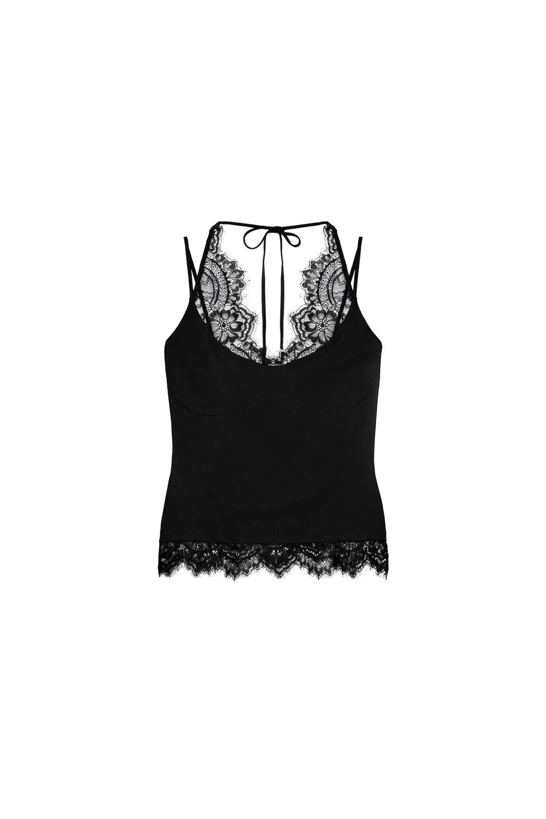 Топ халтер с кружевной отделкой, Zara