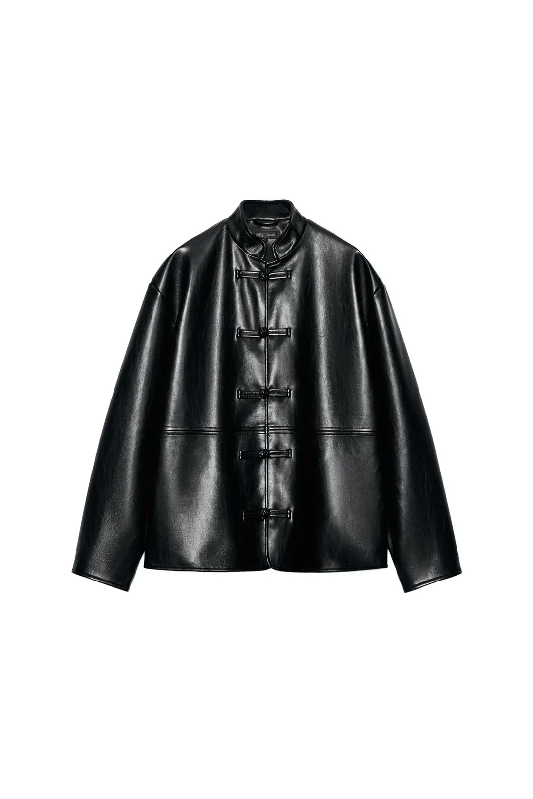 Куртка под кожу с застежками-клевантами, Zara