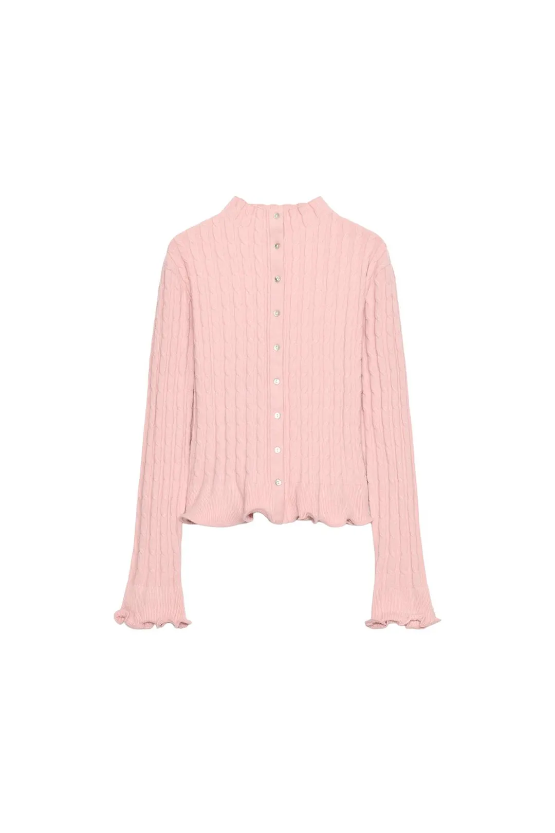 Кардиган фактурной вязки с оборками, Zara