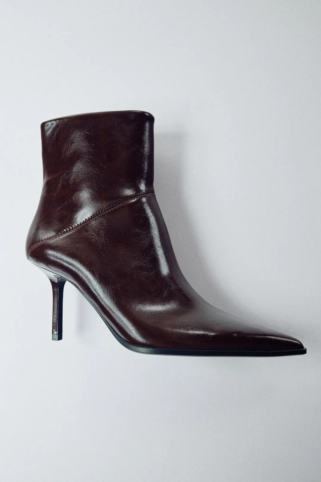 Ботильоны лаковые на каблуке, Zara