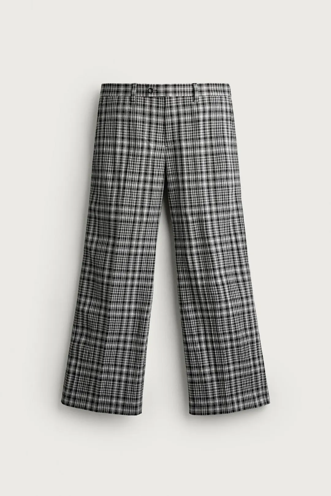 Брюки расклешенного кроя в клетку, Zara