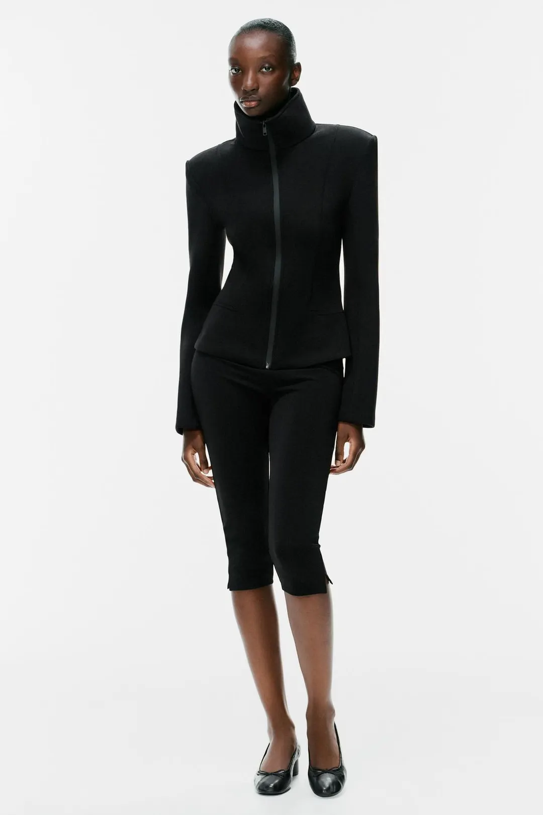 Куртка на молнии с подплечниками, Zara