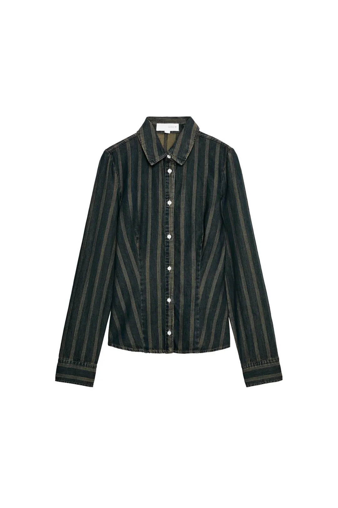 Рубашка джинсовая в полоску TRF, Zara