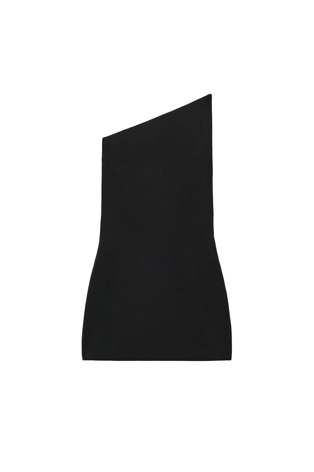 Платье мини с асимметричным вырезом, Zara