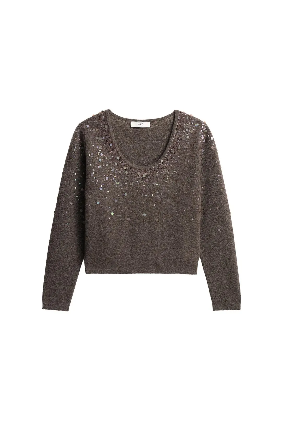 Свитер с пайетками из шерсти и волокна яка Limited Edition, Zara