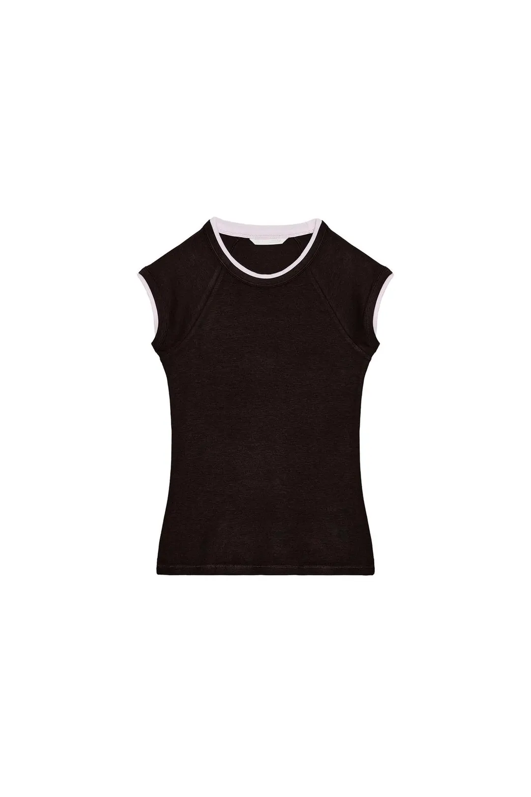 Футболка с эффектом двойных коротких рукавов, Zara