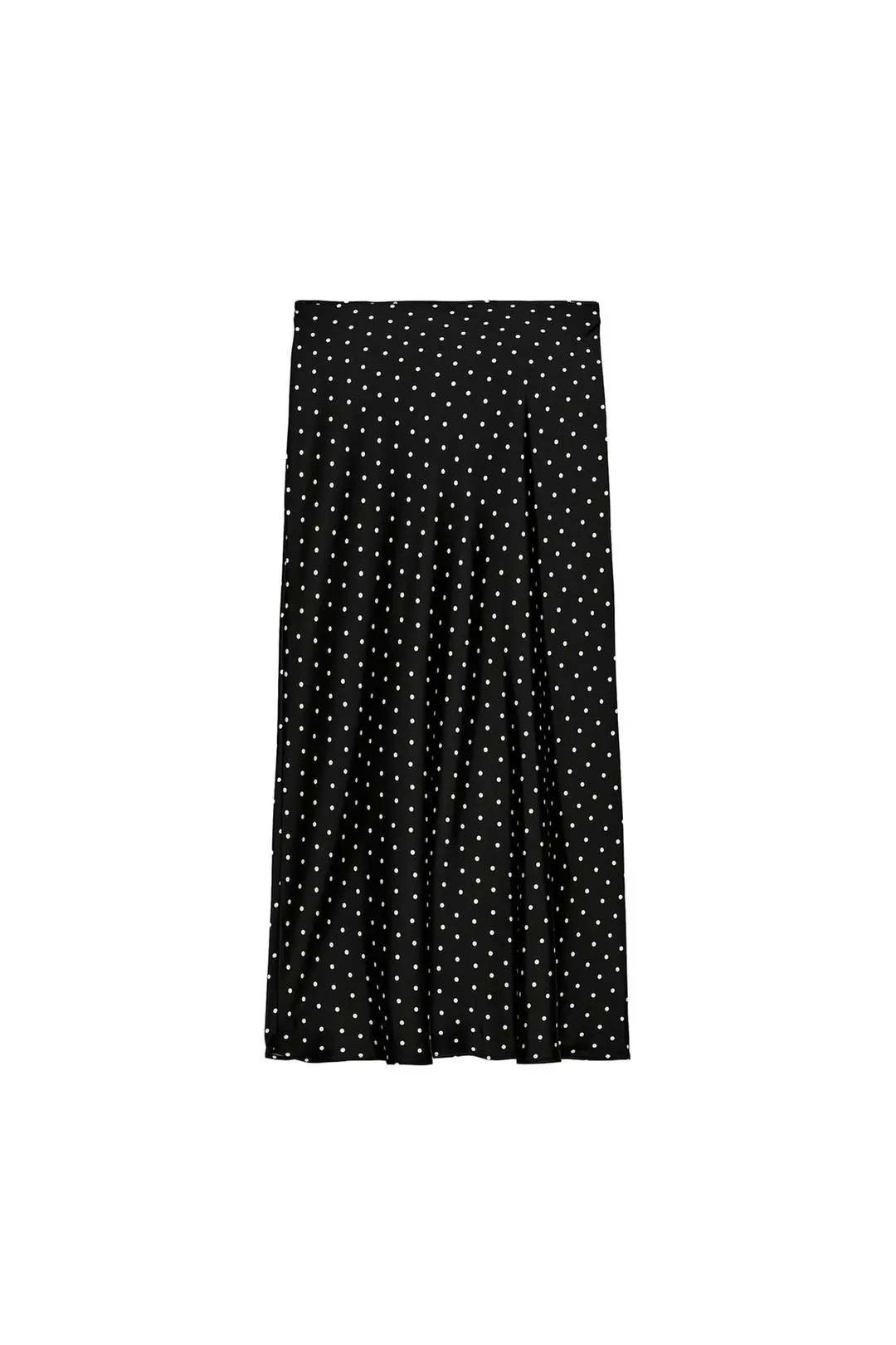 Атласная юбка миди в горошек, Zara