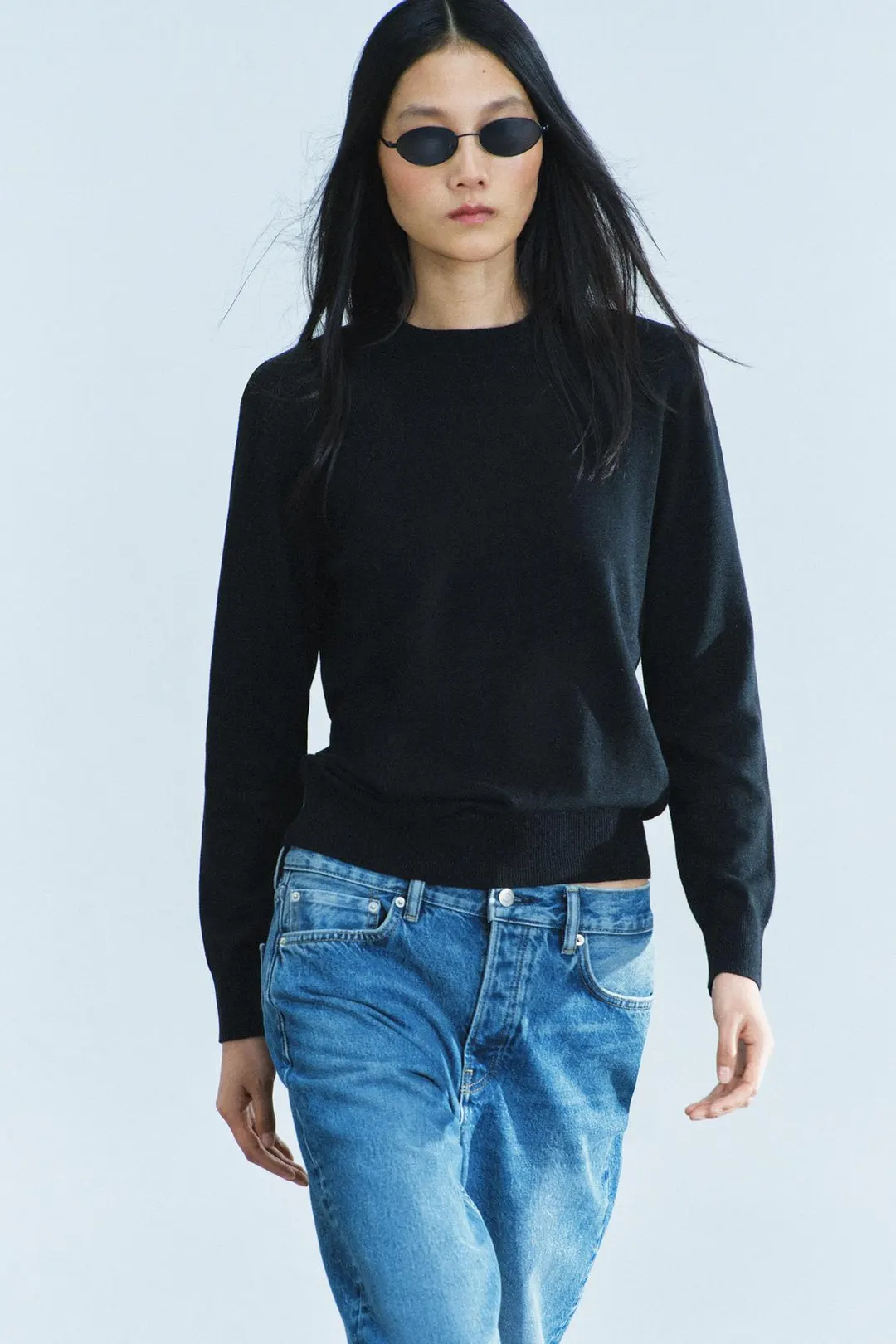 Трикотажный свитер с подплечниками, Zara