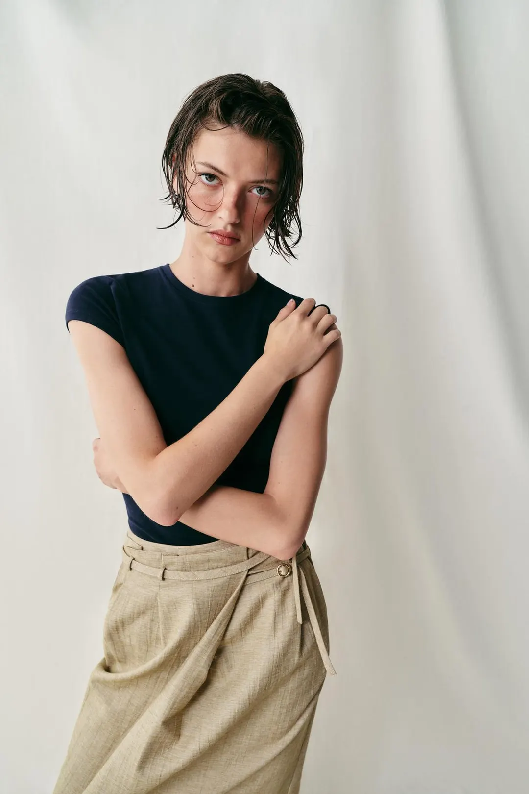 Облегающая футболка с короткими рукавами, Zara