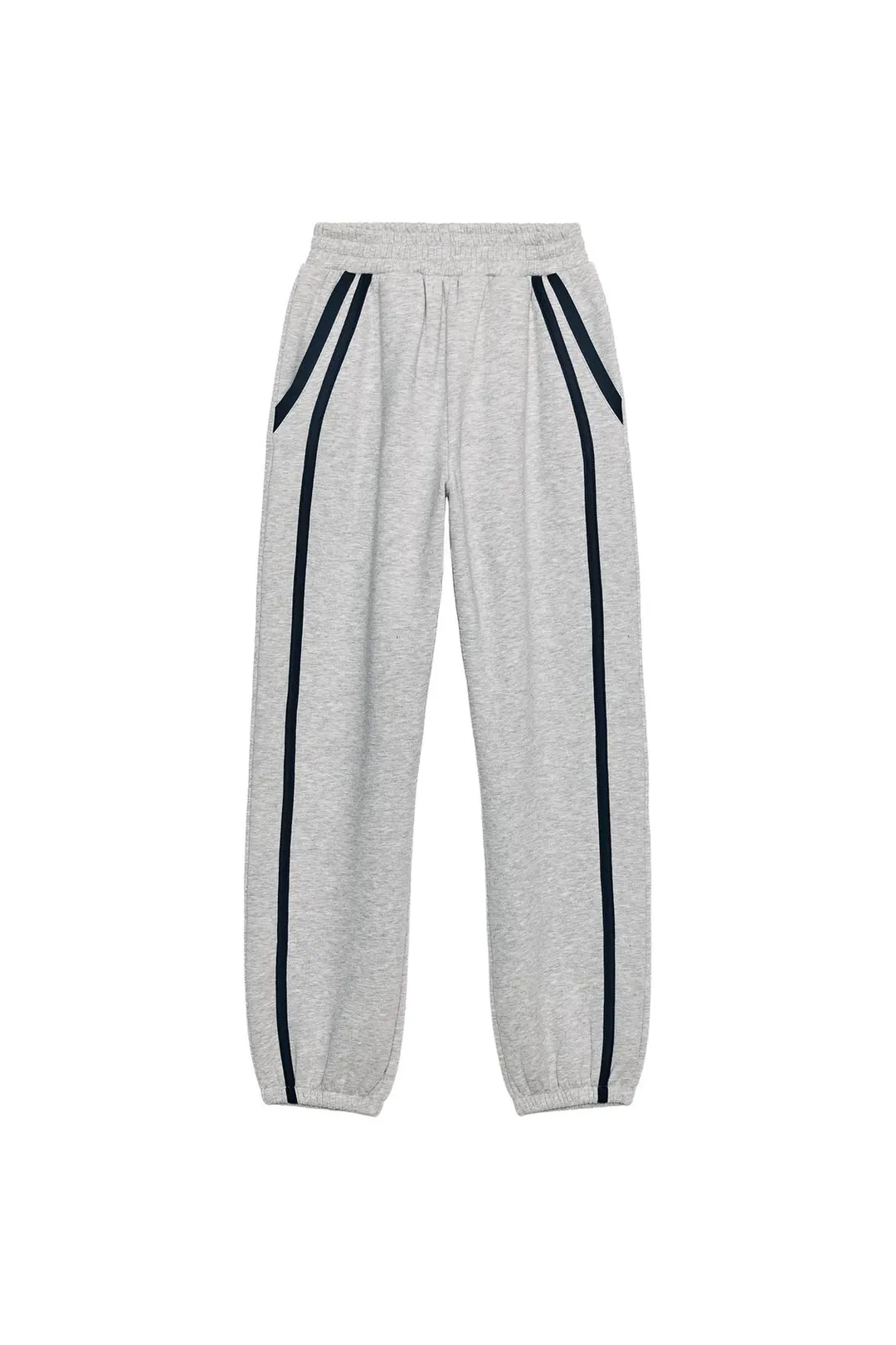Брюки из плюша с контрастной полосой, Zara