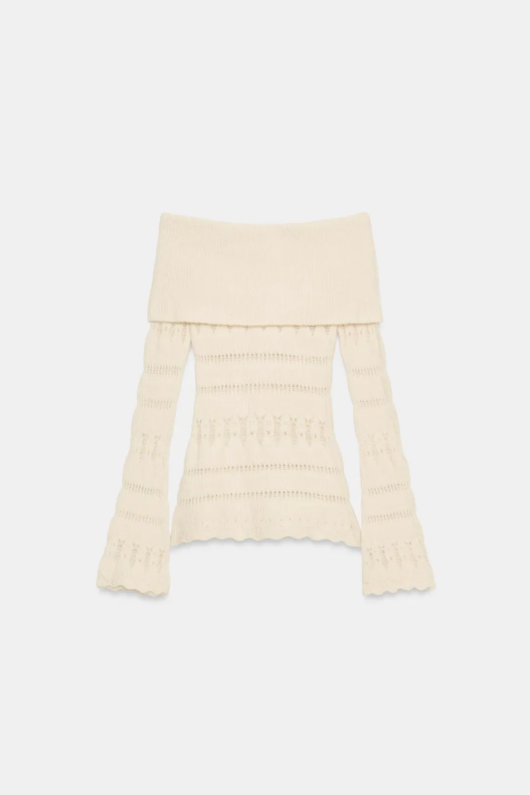 Топ ажурный с открытыми плечами, Zara