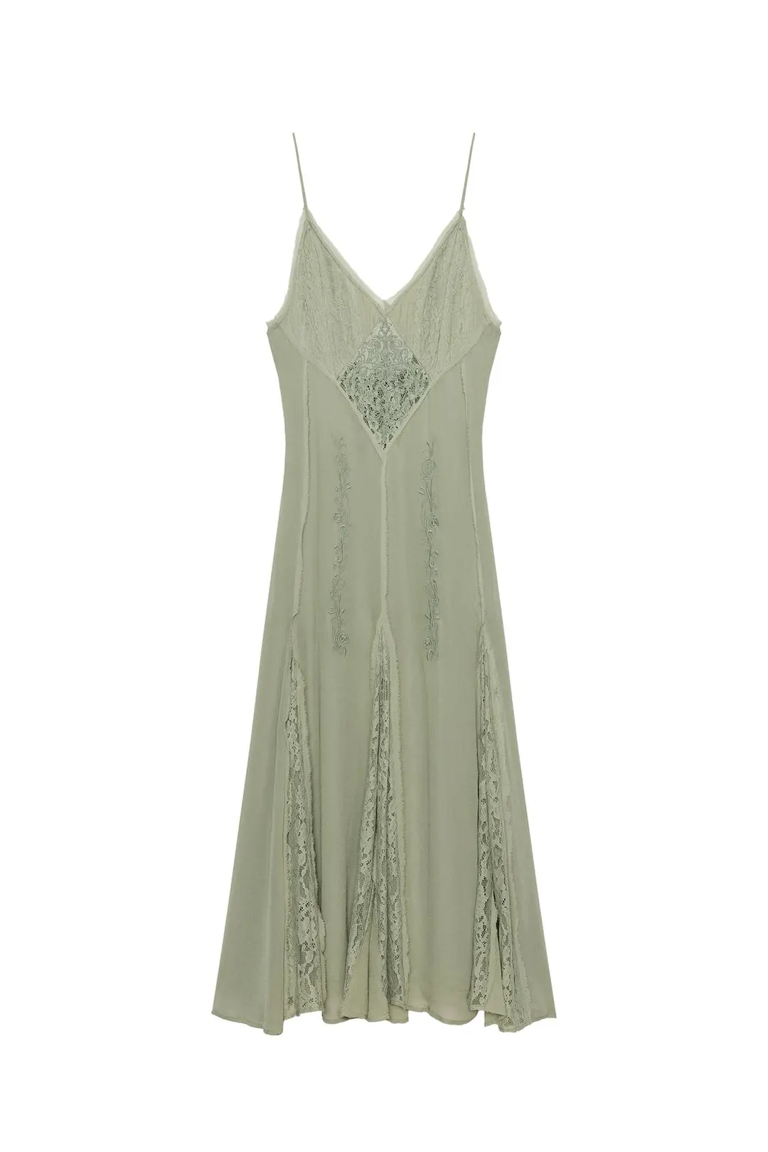 Платье с вышивкой и оборками ZW Collection, Zara