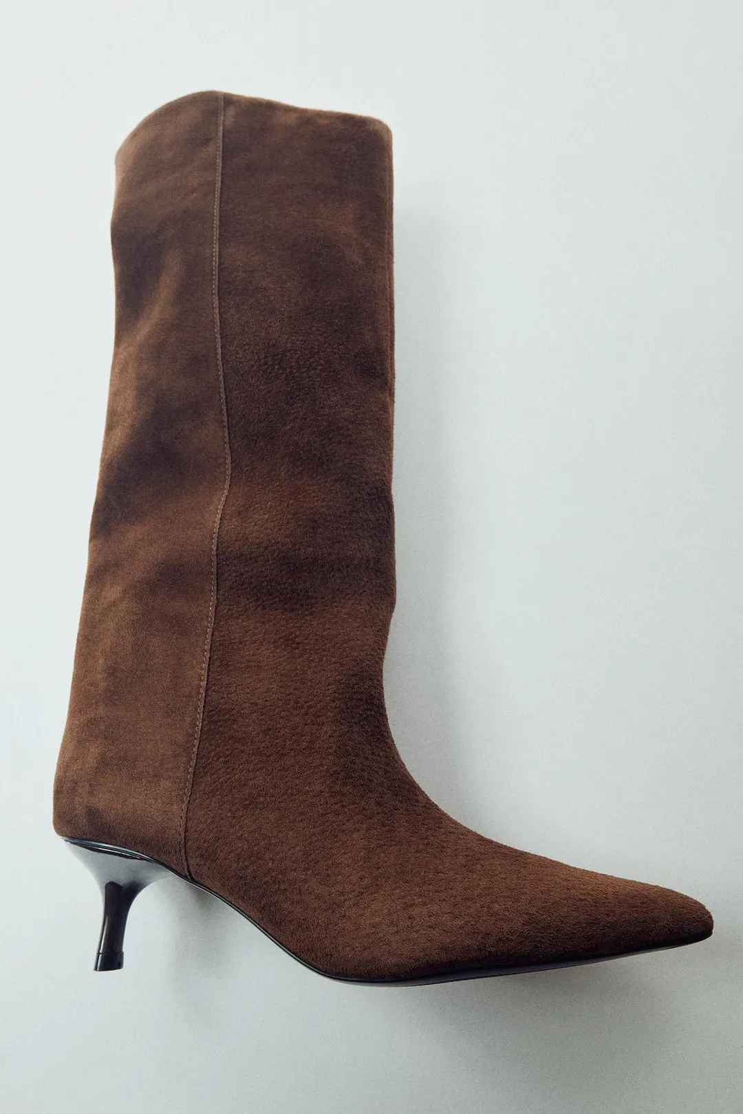 Ботильоны из кожи на каблуке kitten heel, Zara