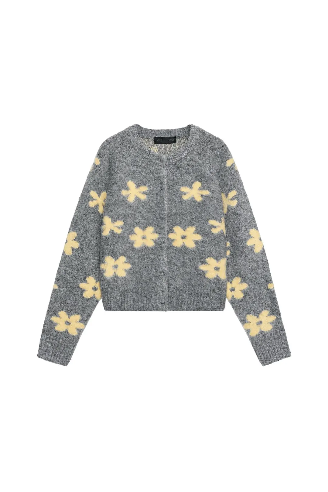 Жаккардовый кардиган с цветочным узором, Zara