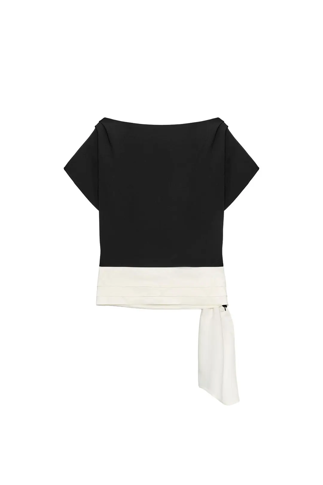 Комбинированный топ с плиссировкой, Zara