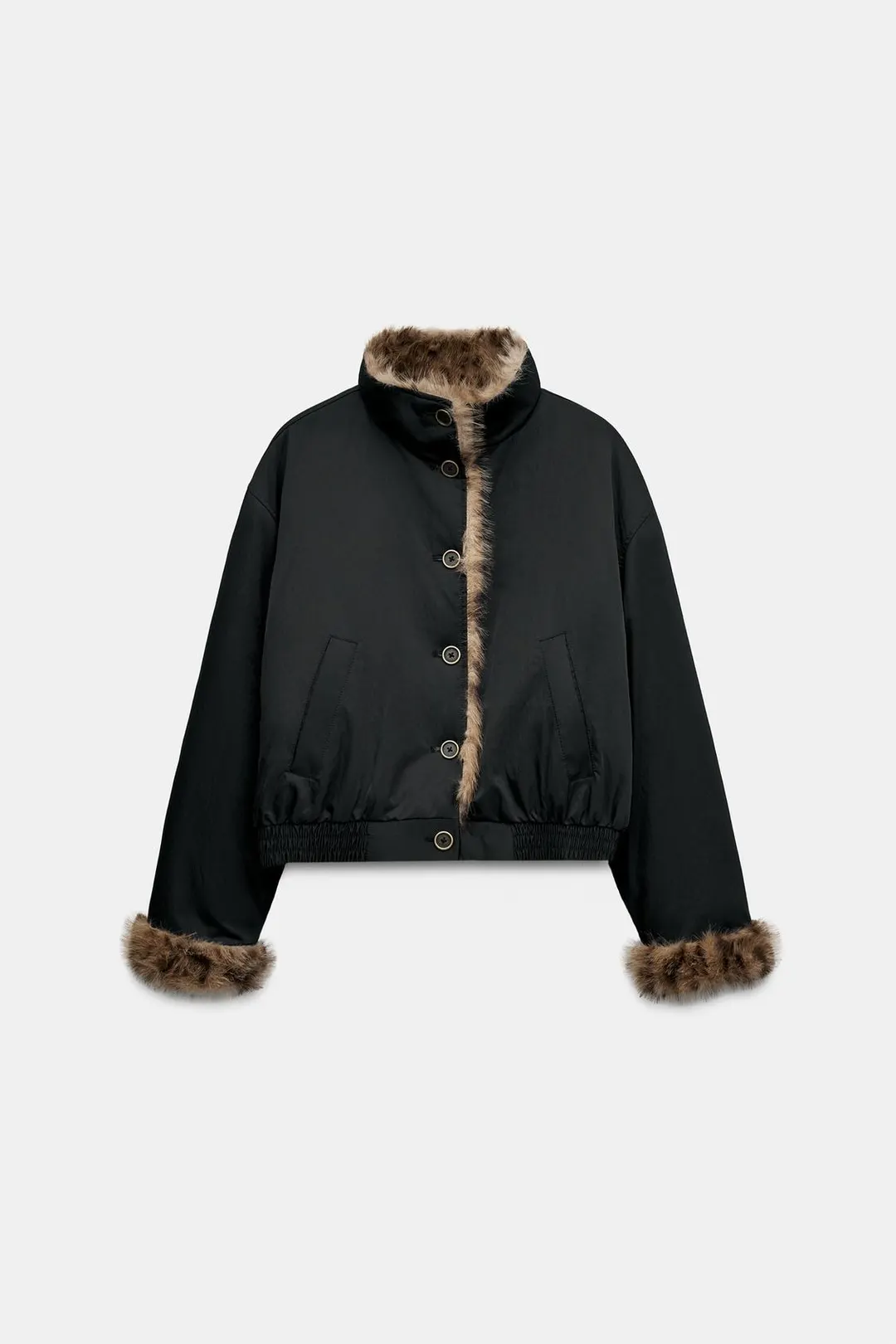 Двусторонняя куртка из искусственного меха, Zara