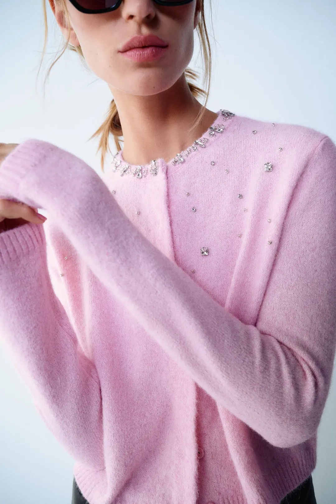 Кардиган с декоративными бусинами, Zara