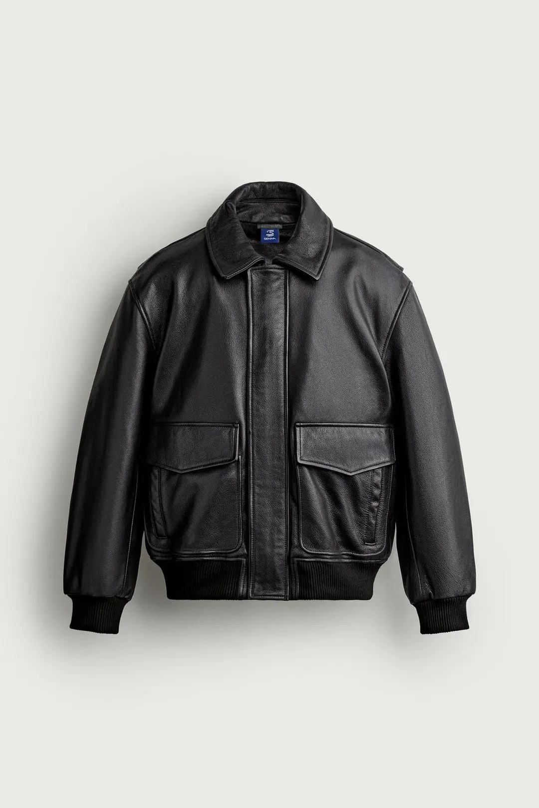 Куртка кожаная стандартного кроя, Zara