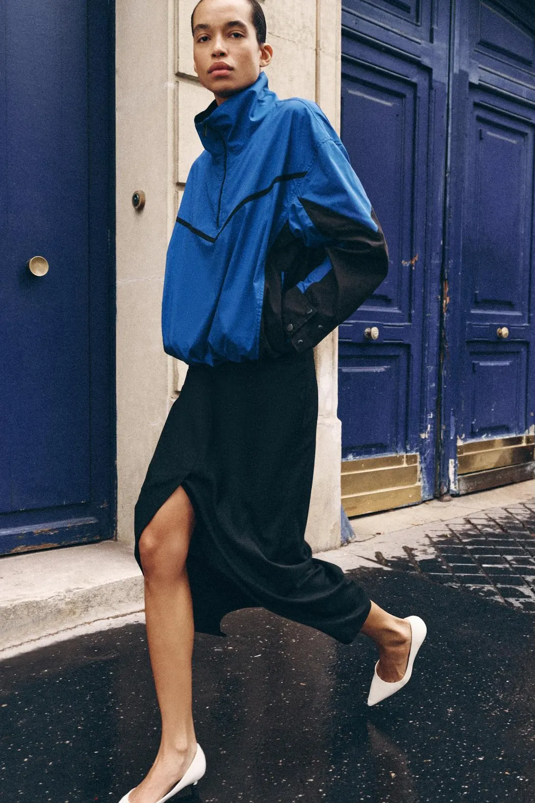 Куртка комбинированная из технологичной ткани ZW Collection, Zara