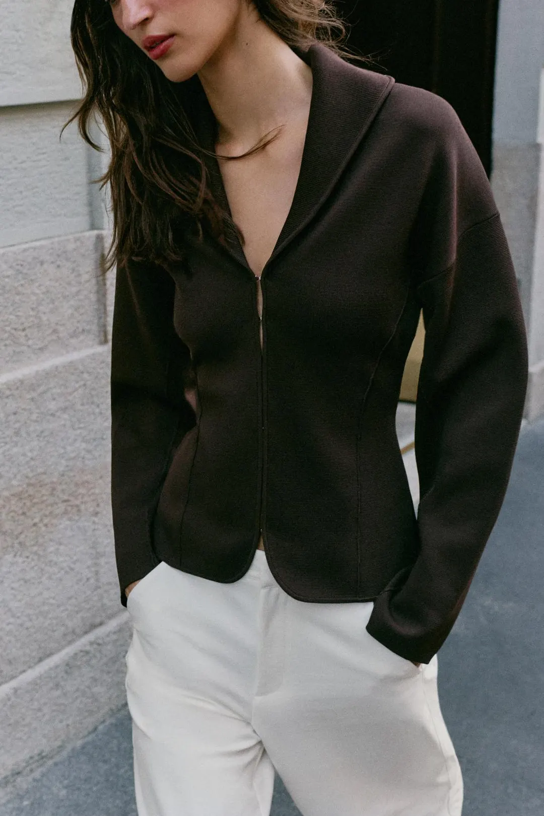 Кардиган с застежкой на крючки, Zara