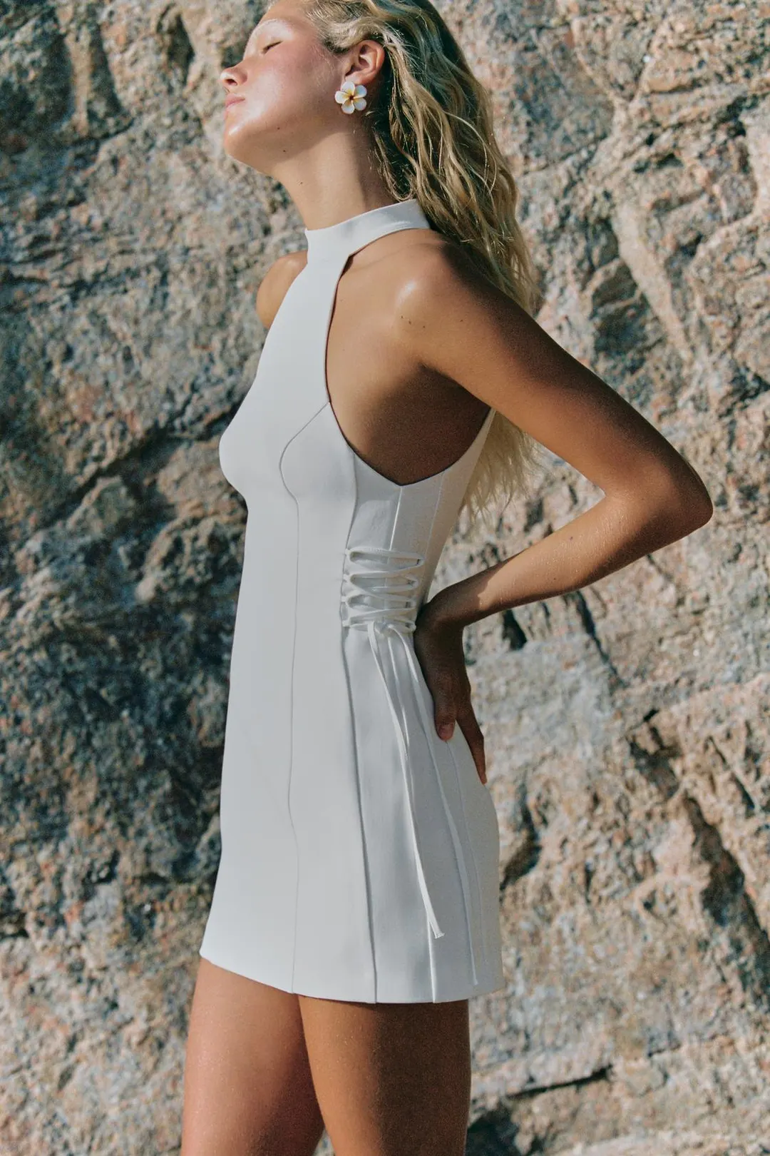 Платье халтер с завязками по бокам, Zara