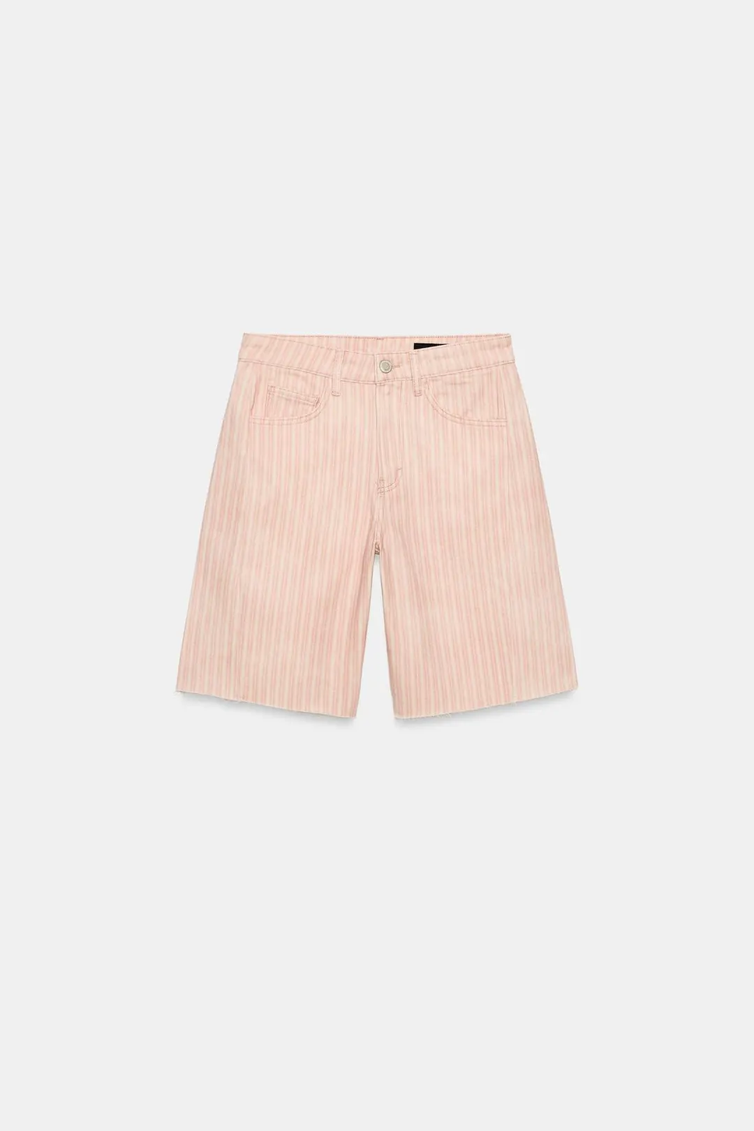 Джинсовые бермуды ZW Collection свободного кроя со средней посадкой, Zara