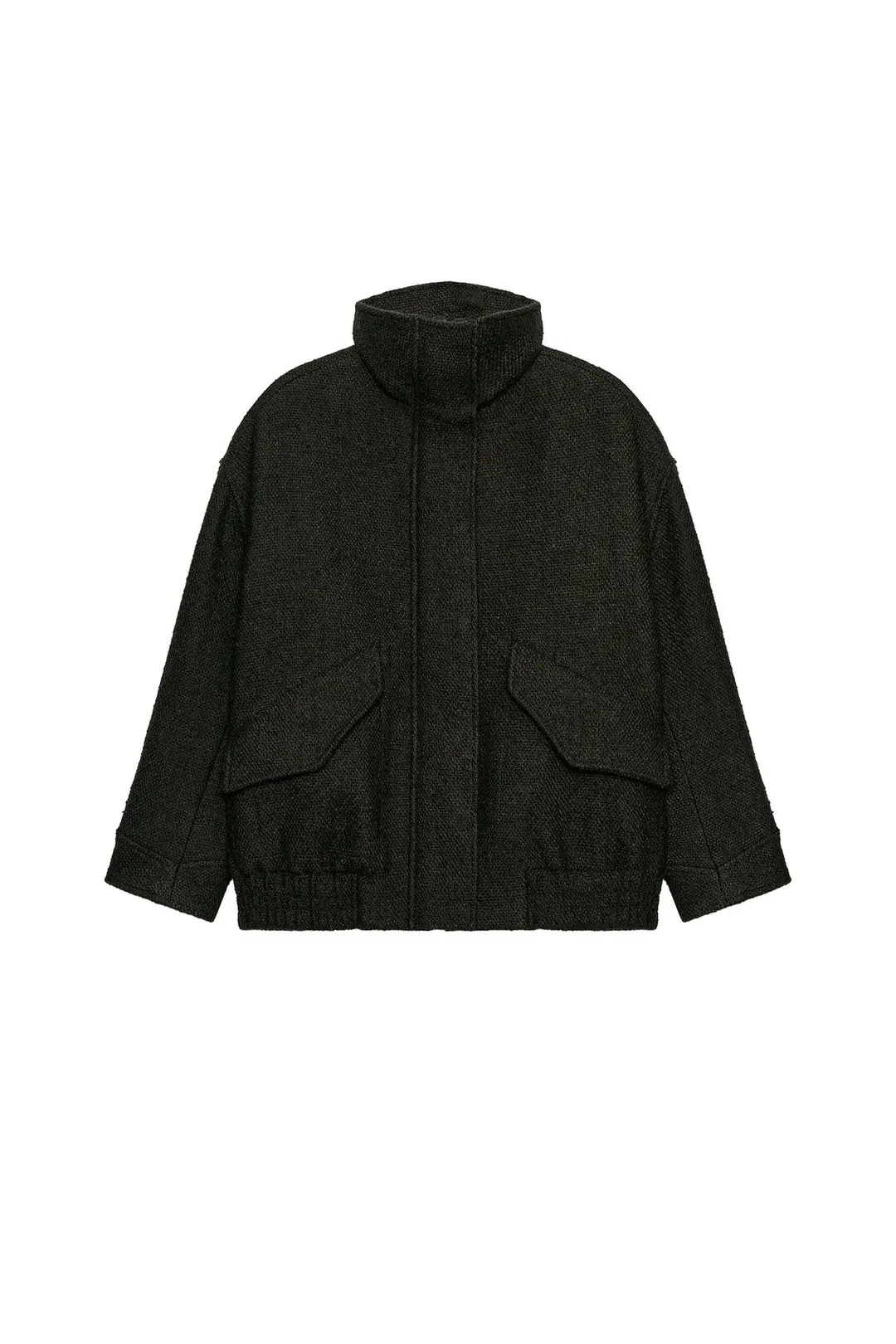 Фактурный бомбер из смесовой шерсти ZW Collection, Zara