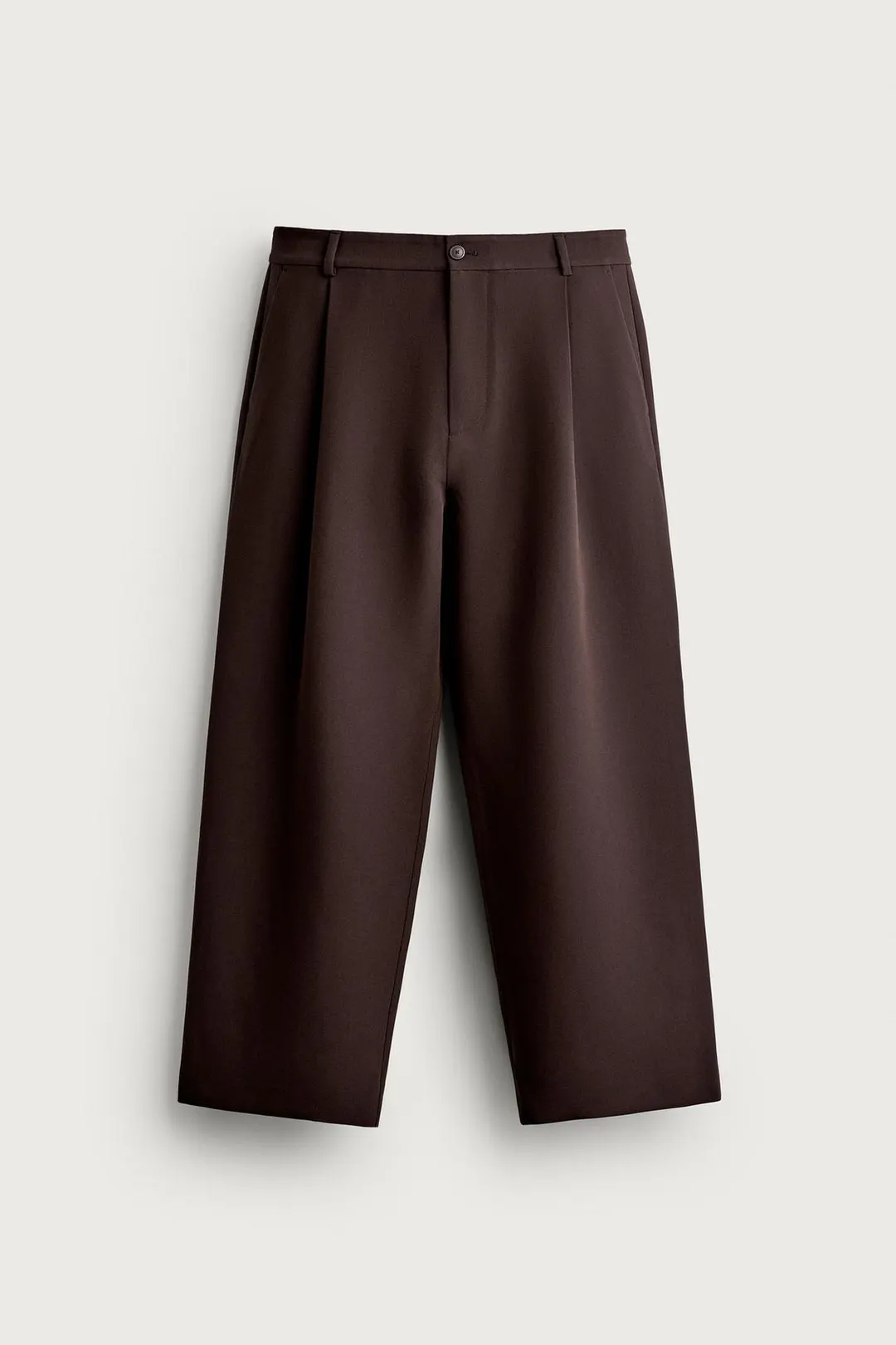 Брюки свободного кроя со складками, Zara