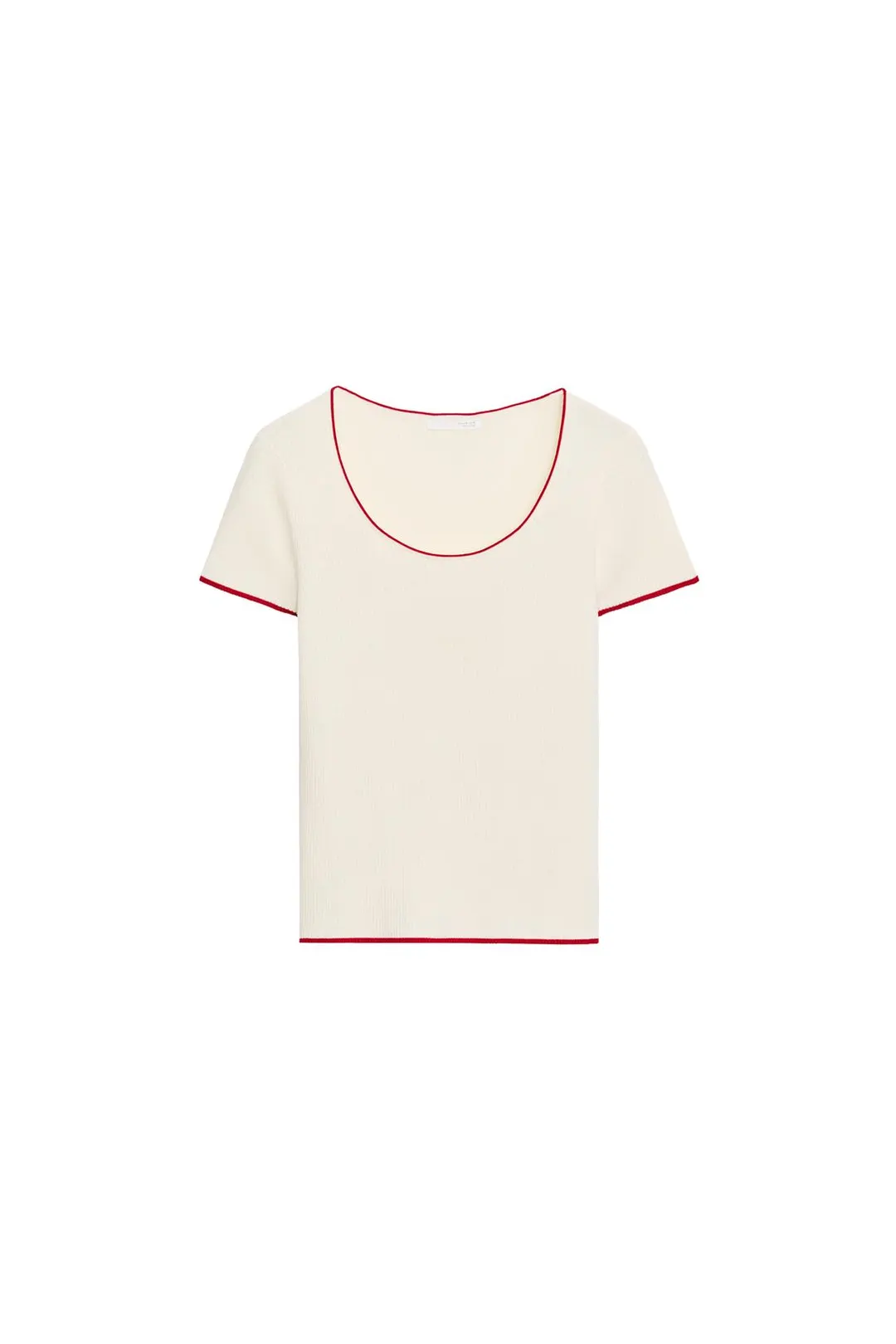 Топ контрастный с короткими рукавами, Zara