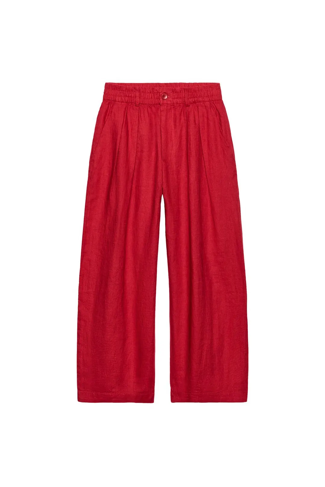 Брюки ZW Collection со складками из 100% льна, Zara