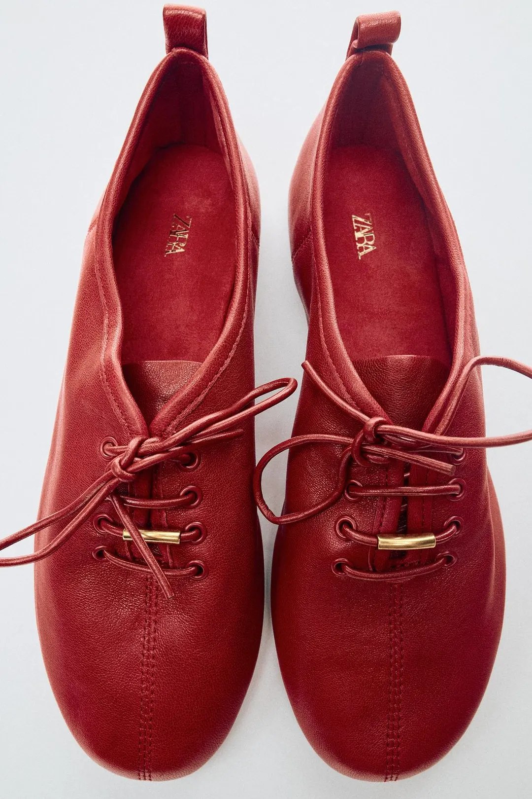 Туфли дерби из кожи, Zara