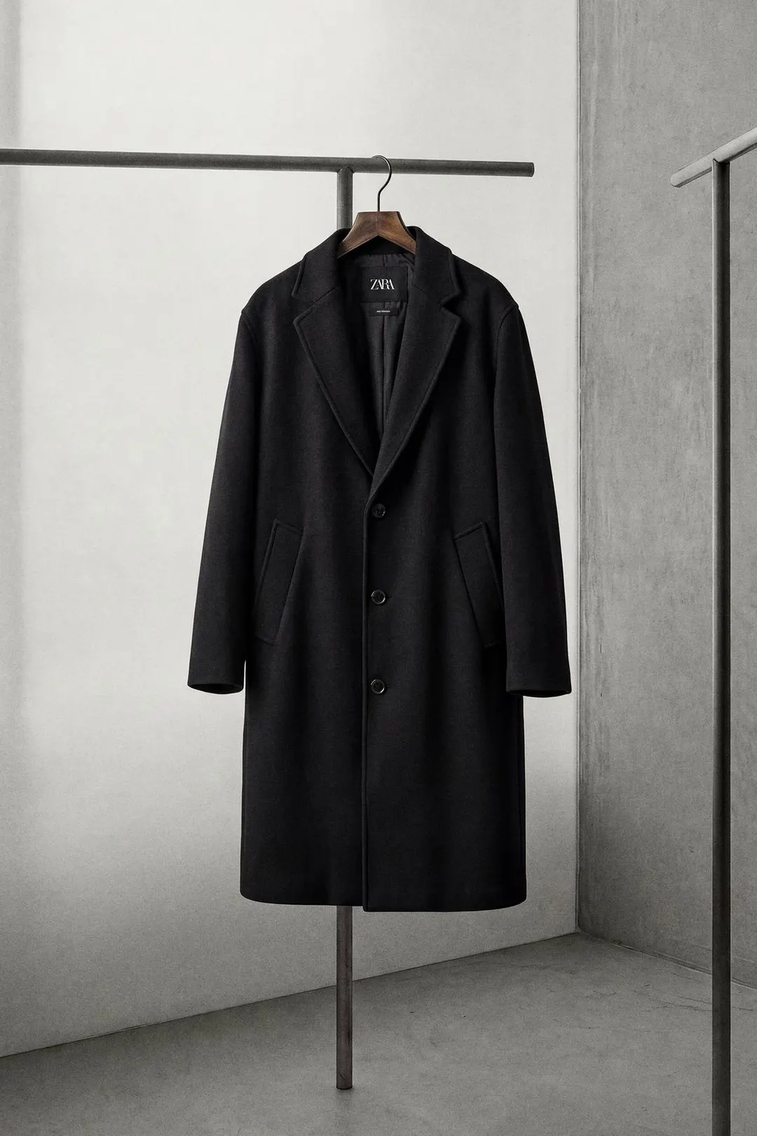 Пальто свободного кроя из смесовой шерсти, Zara