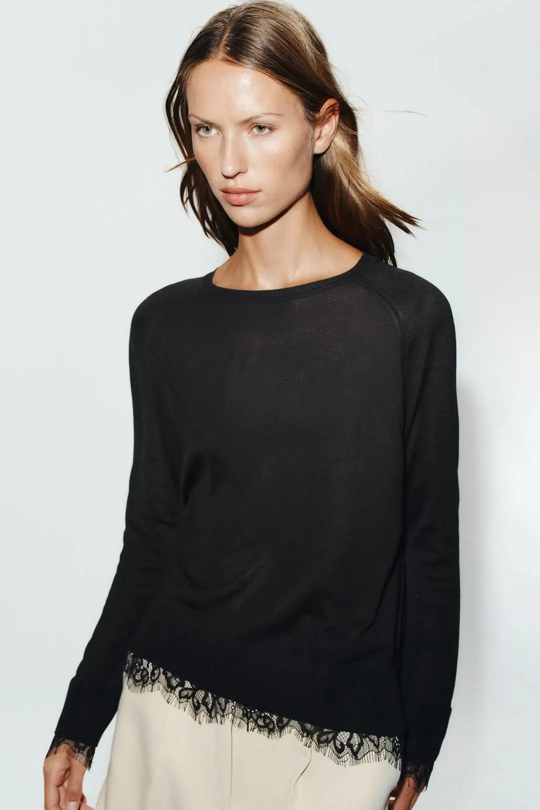 Ажурный вязаный джемпер, Zara