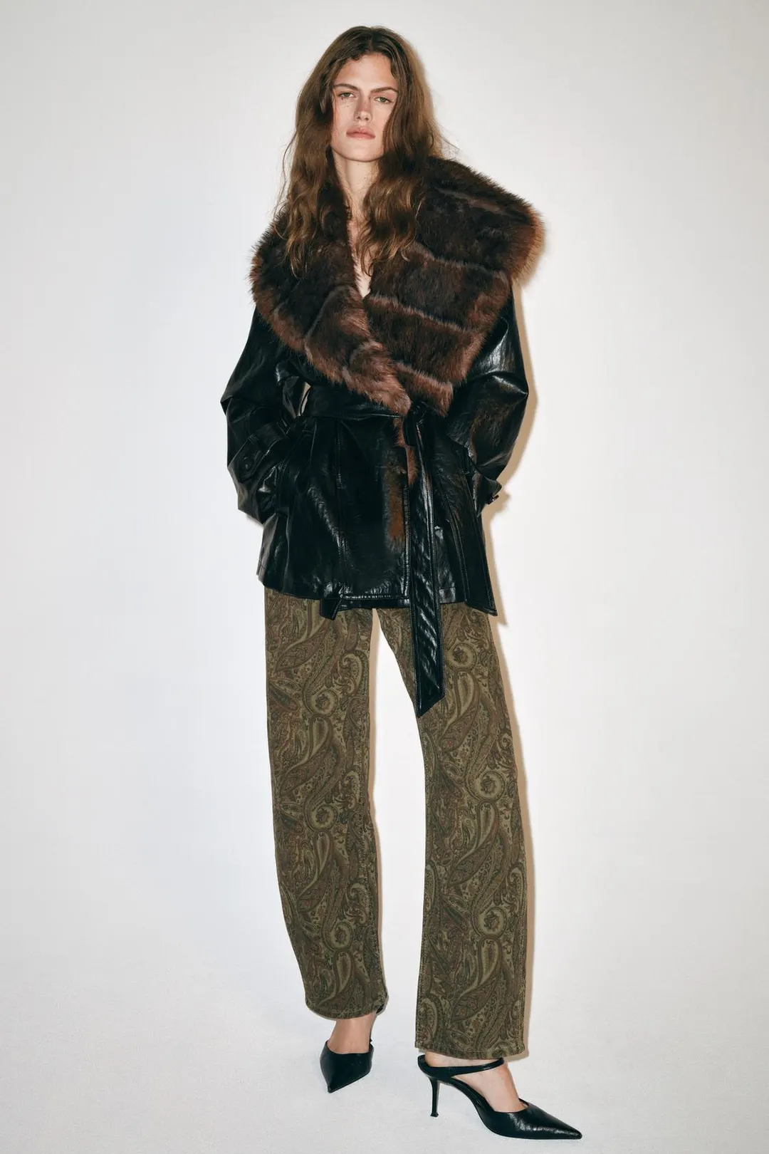 Тренч под кожу ZW Collection, Zara