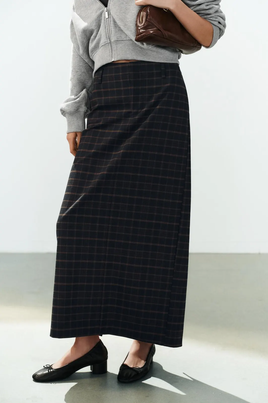 Юбка миди в клетку, Zara