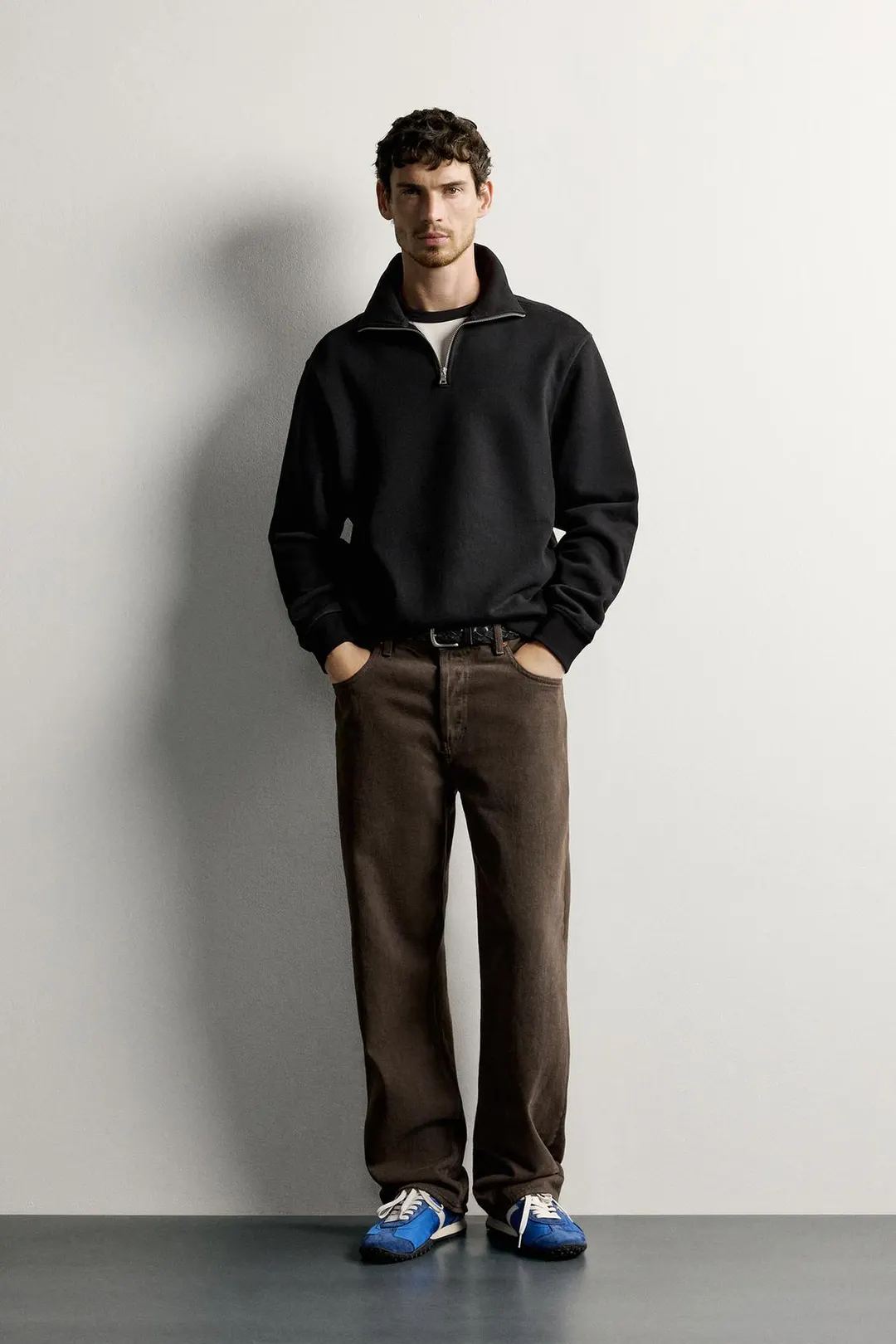 Базовая толстовка на молнии до груди, Zara